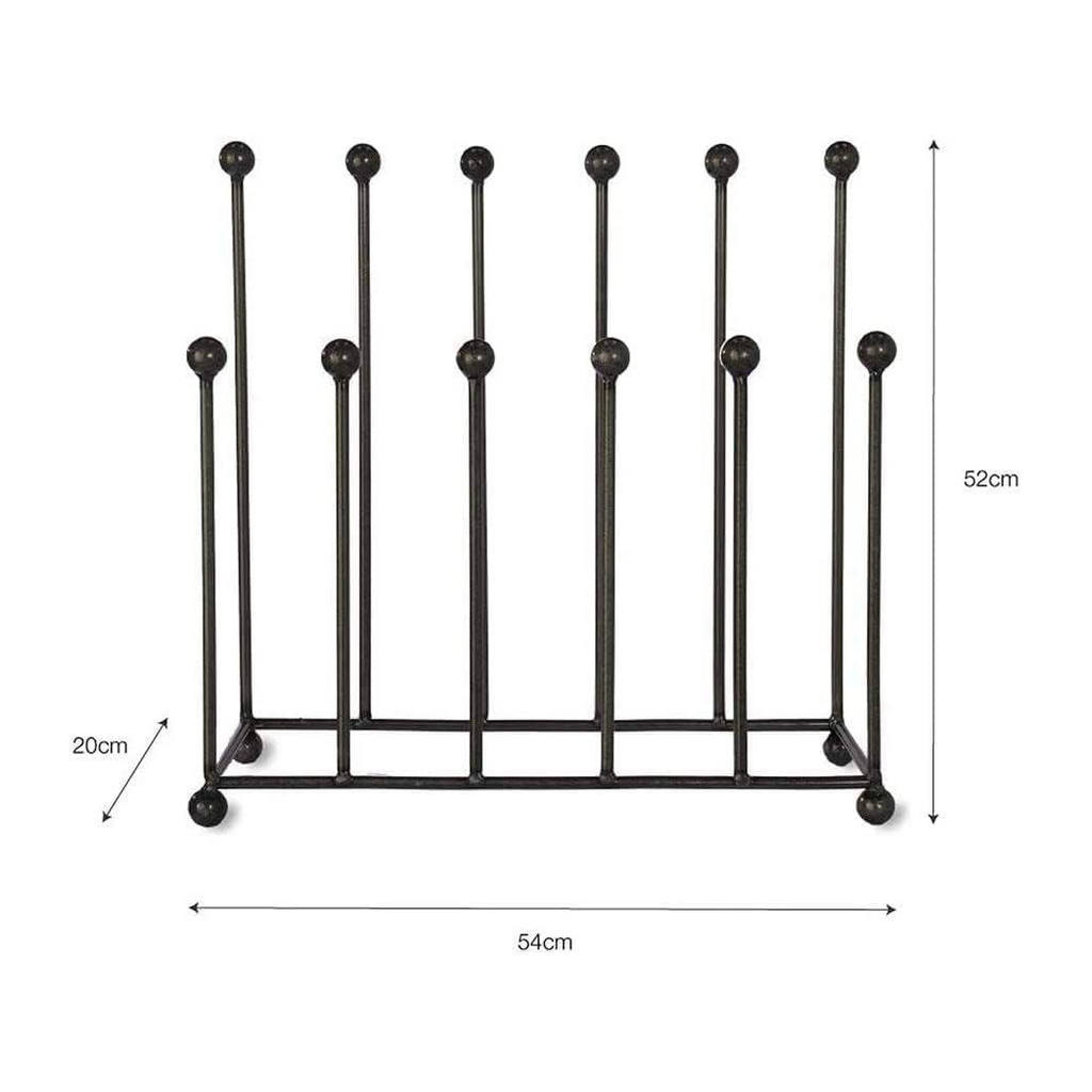 Neo Steel Black Powder Coated Boot Rack – Holds 6 Pairs