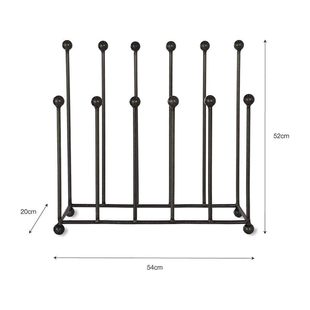 Neo Steel Black Powder Coated Boot Rack – Holds 6 Pairs