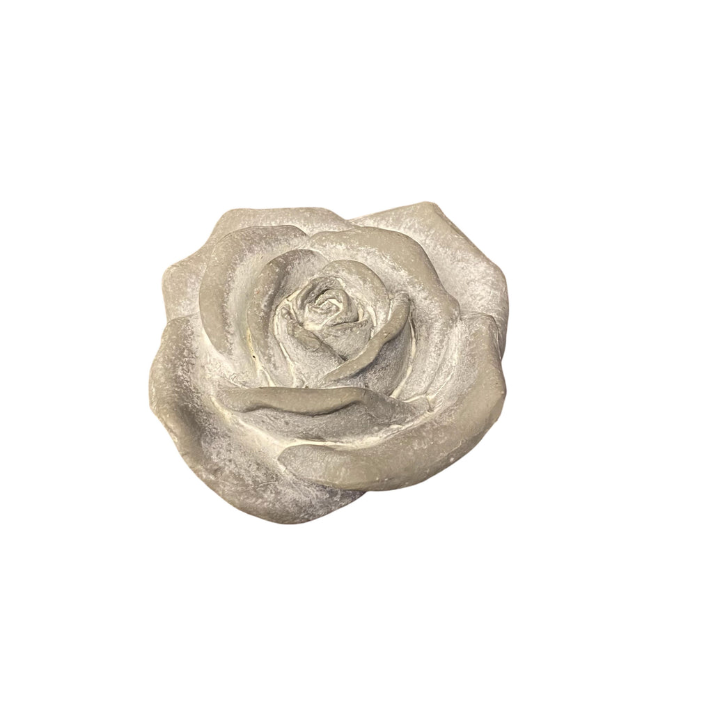 Flower on a Base Garden Ornament Resin Art Sculpture Figurine Stone Look 15cm