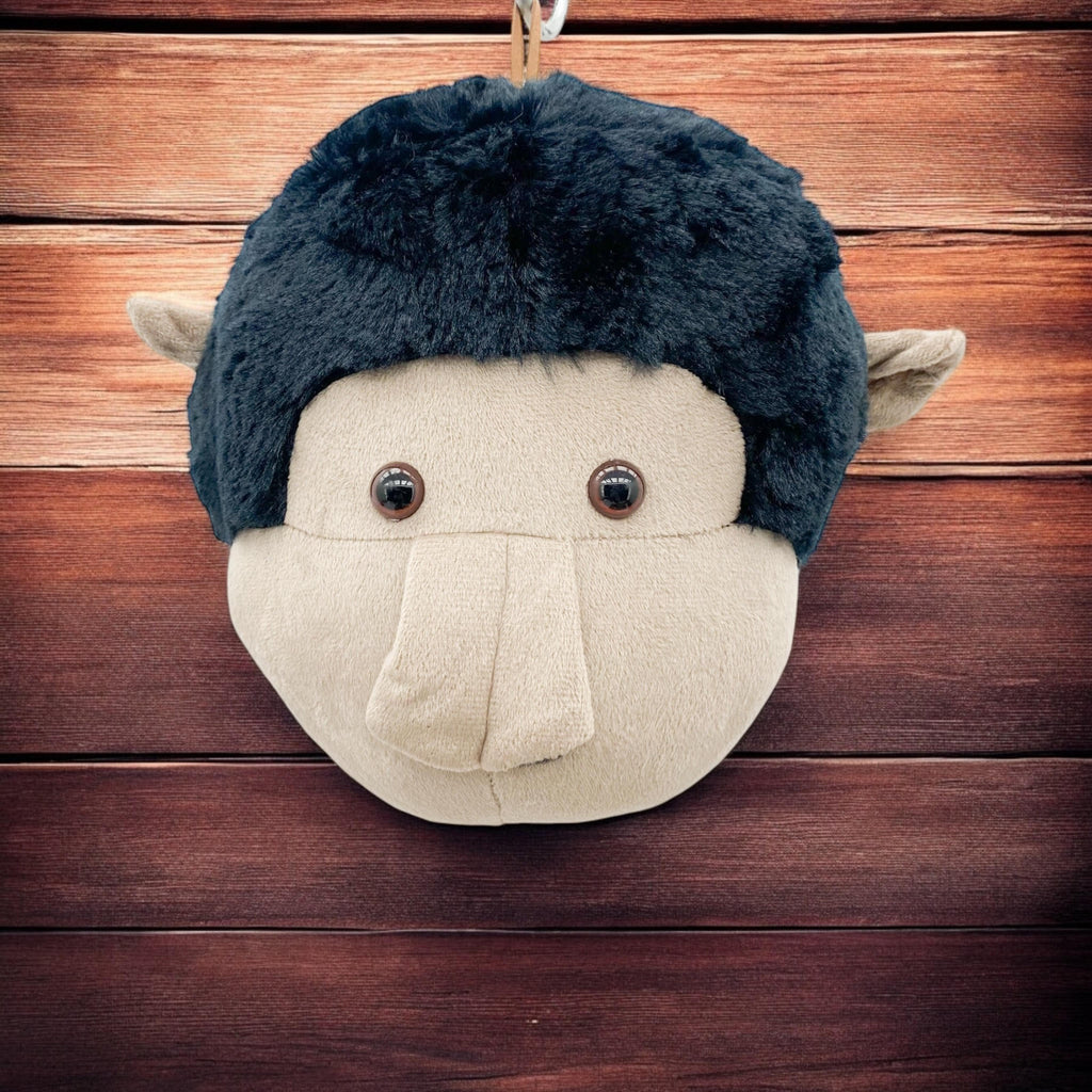 Plush Monkey Head Wall Decoration Ornament Hanging Stuffed Kids Room Toy Gift 3D