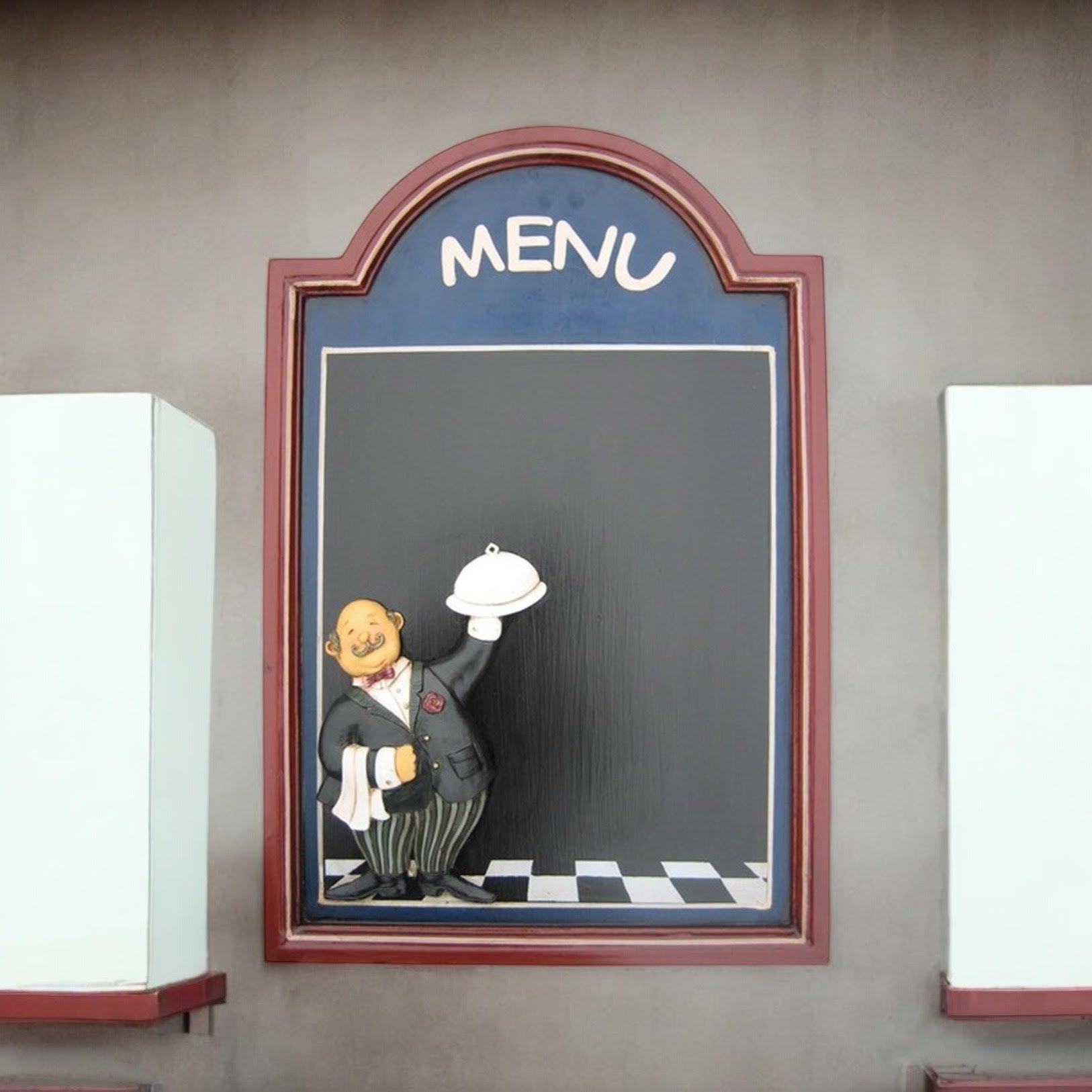 Wall-Mounted Chef Chalk Board Memo Menu