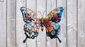 Botanical Print Metal Butterfly Wall Art