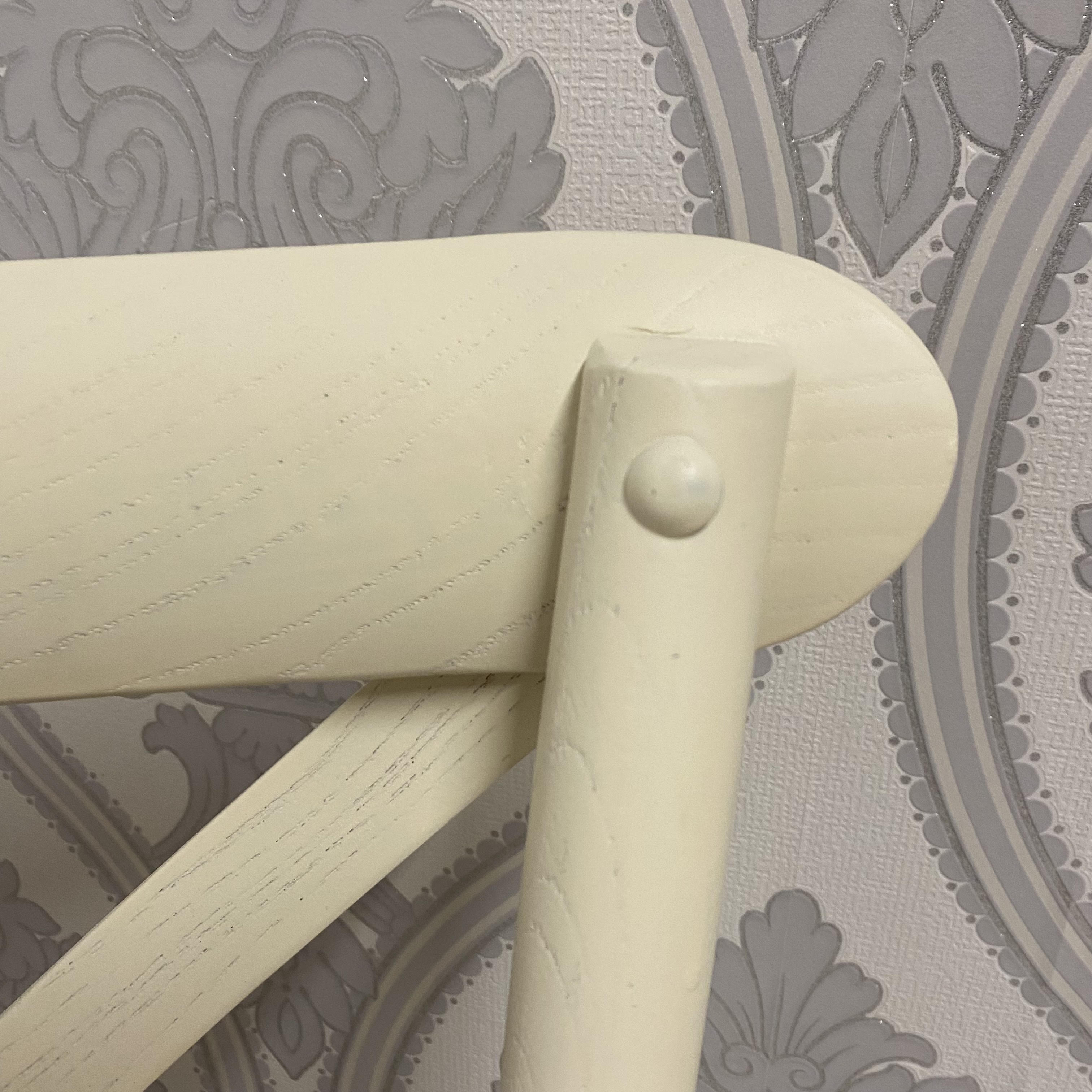 Hand Finished Cross Back Oak Wooden Cafe Chair (Cream)