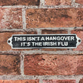 Irish Hangover Aluminium Cast Iron Door Sign Humorous Gift Wall Decor Sign 25cm