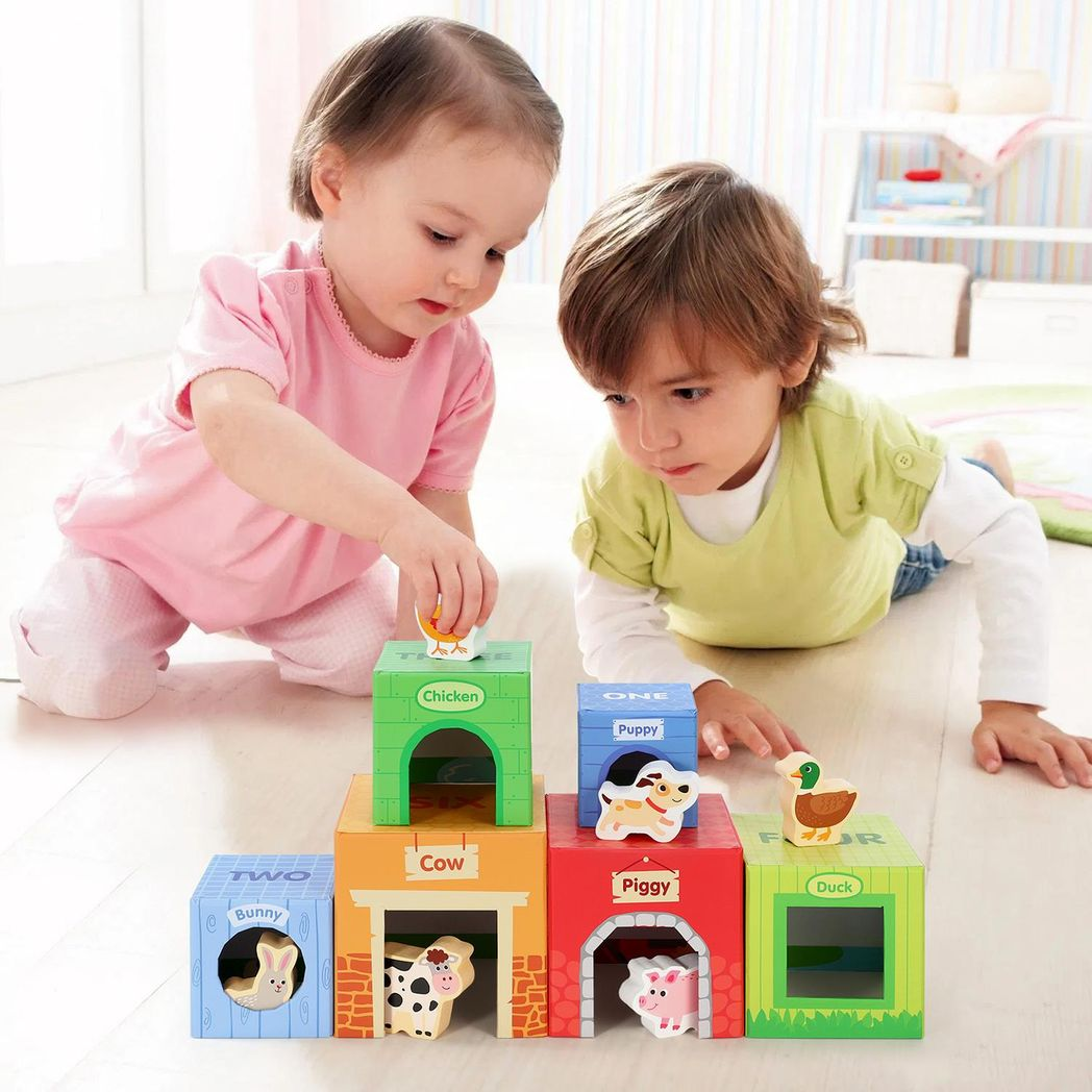 SOKA Stacking Cubes-6 Friends in Farm