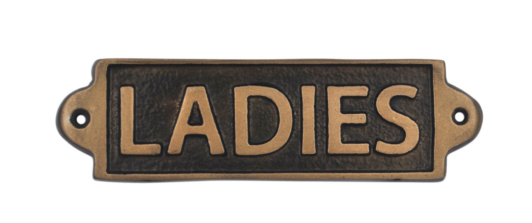 Ladies Toilet Wall Sign 12x6cm for Birthday Gift, Home & Office Decor