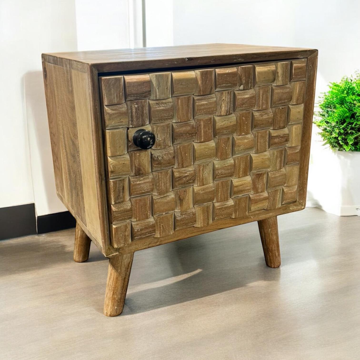 47cm Wooden Bedside Cabinet