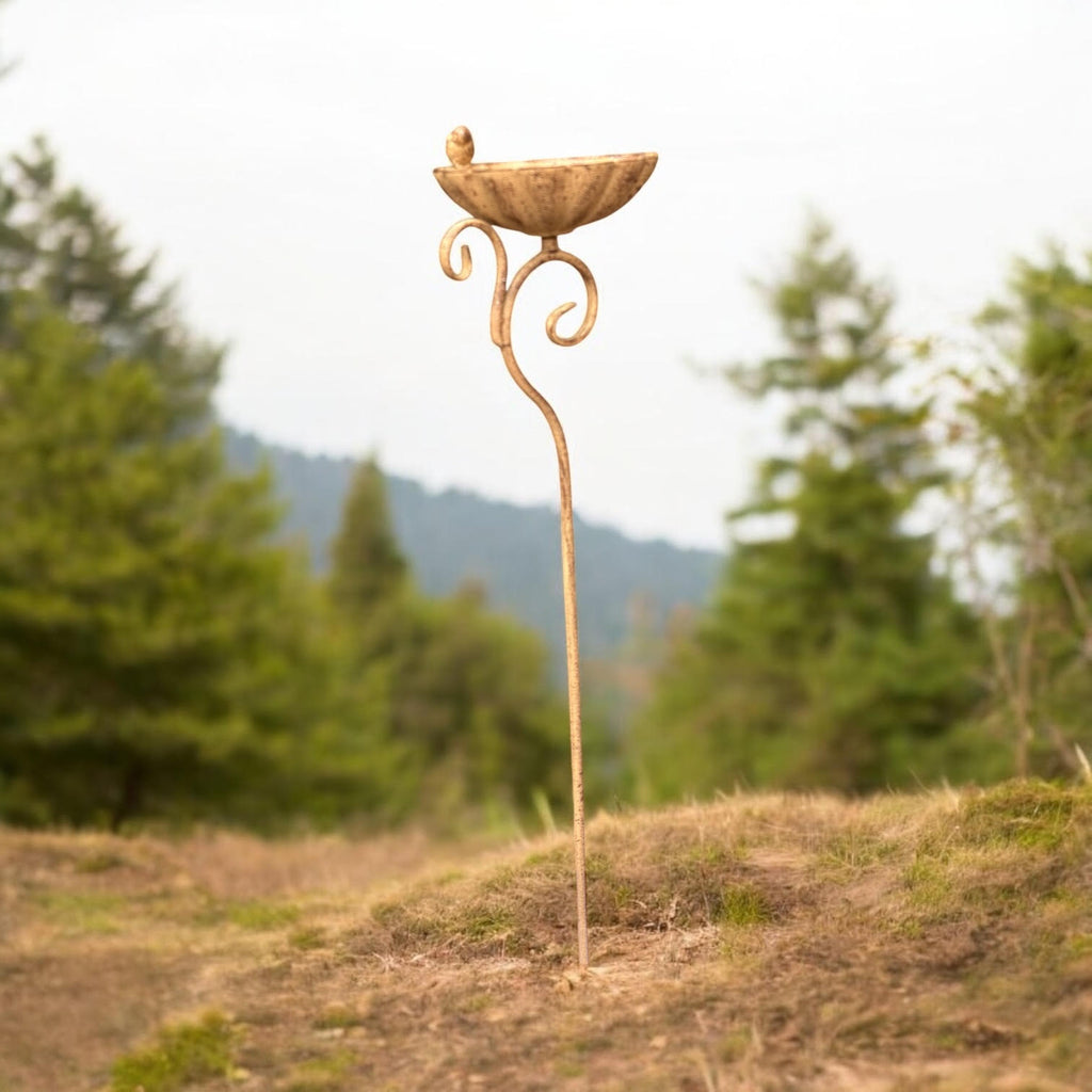 Decorative Metal Bird Garden Feeder Birdbath