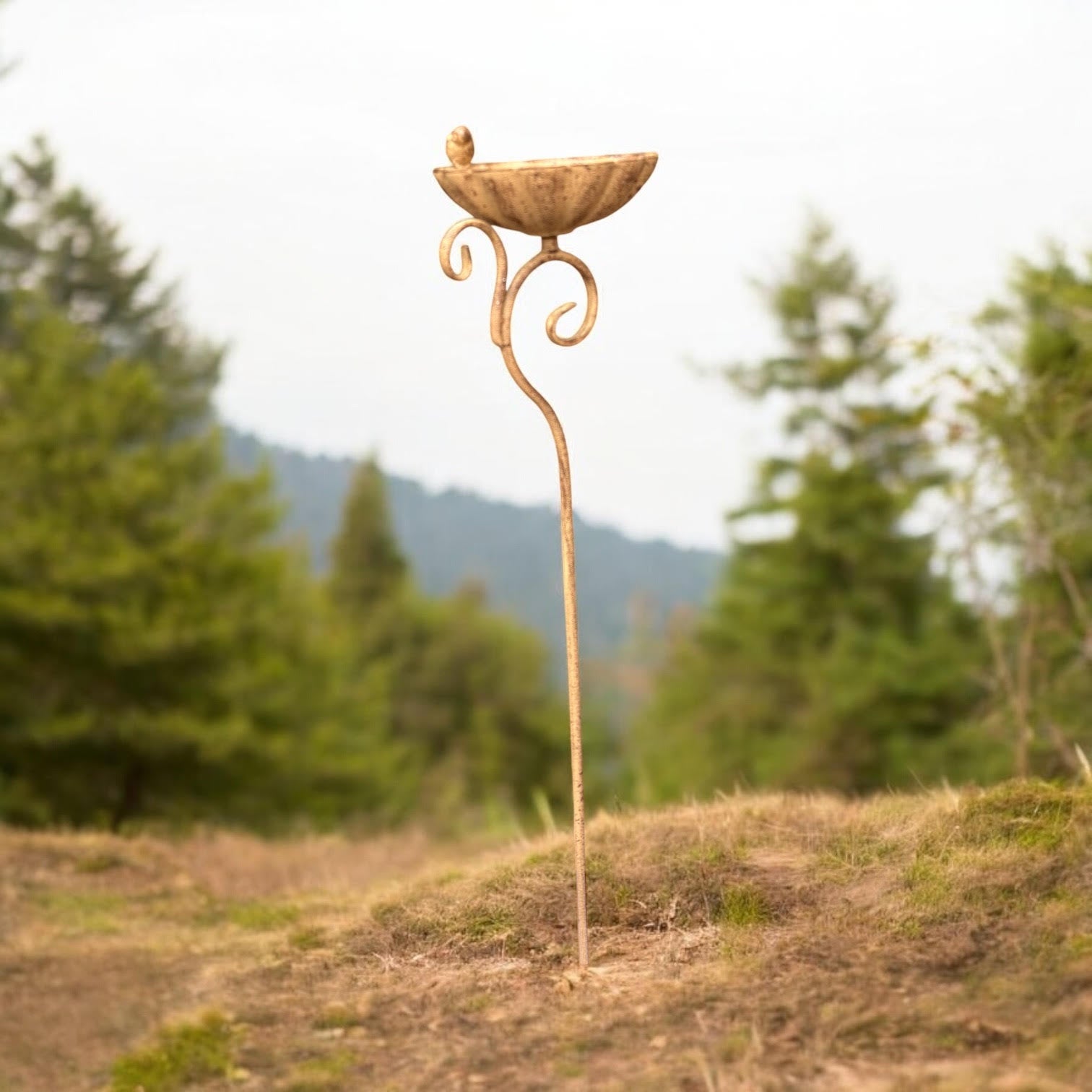 Decorative Metal Bird Garden Feeder Birdbath