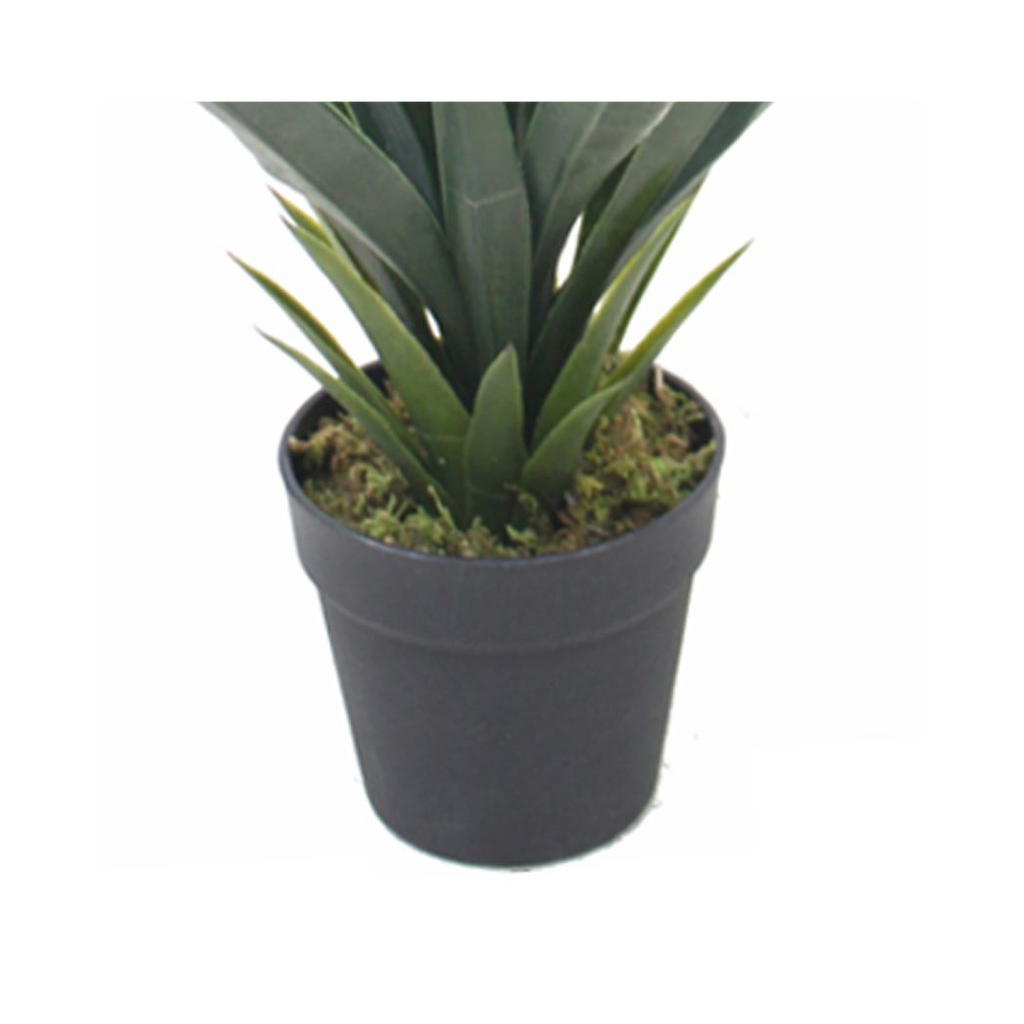 90cm Silver Planter with Artificial Yukka Plant