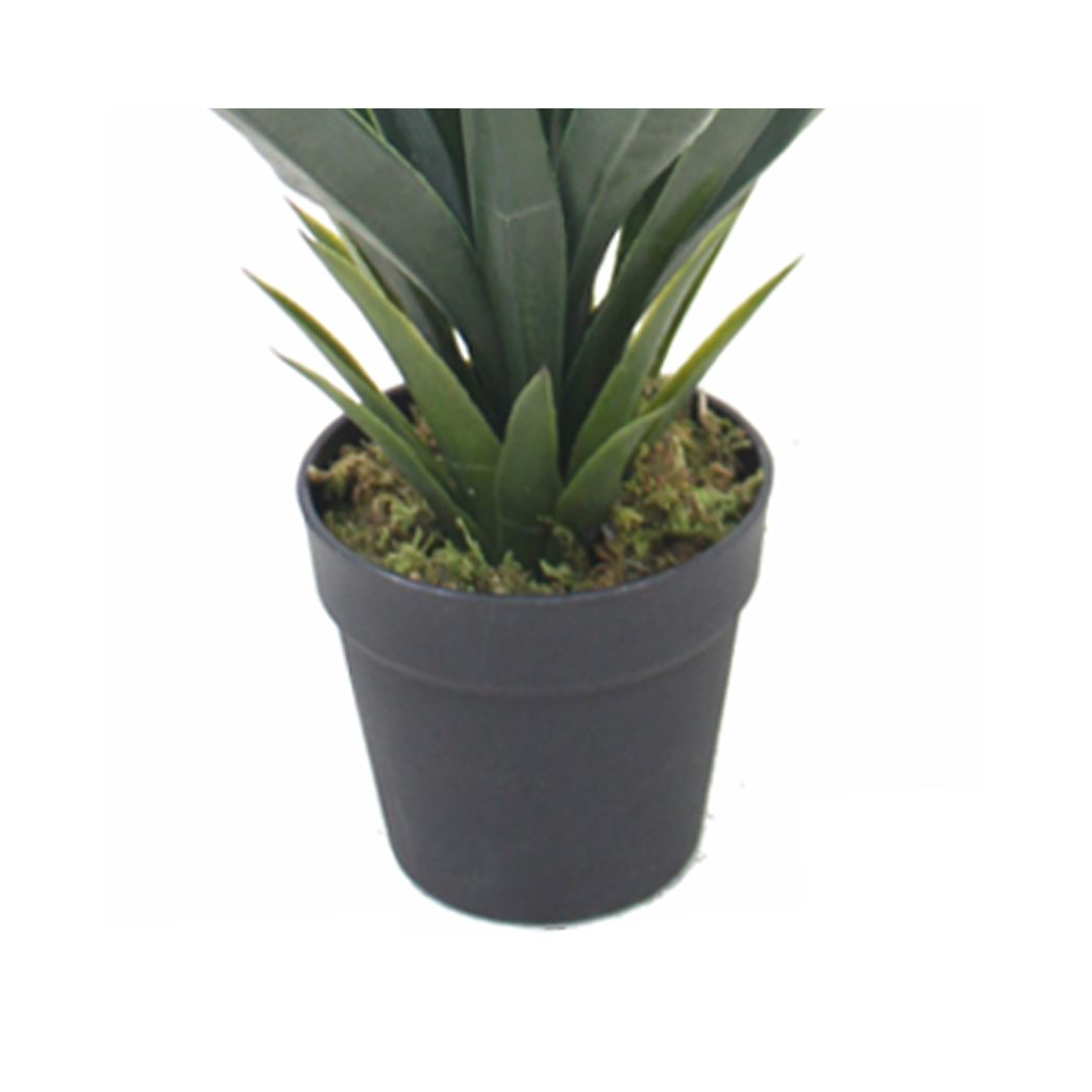 90cm Silver Planter with Artificial Yukka Plant