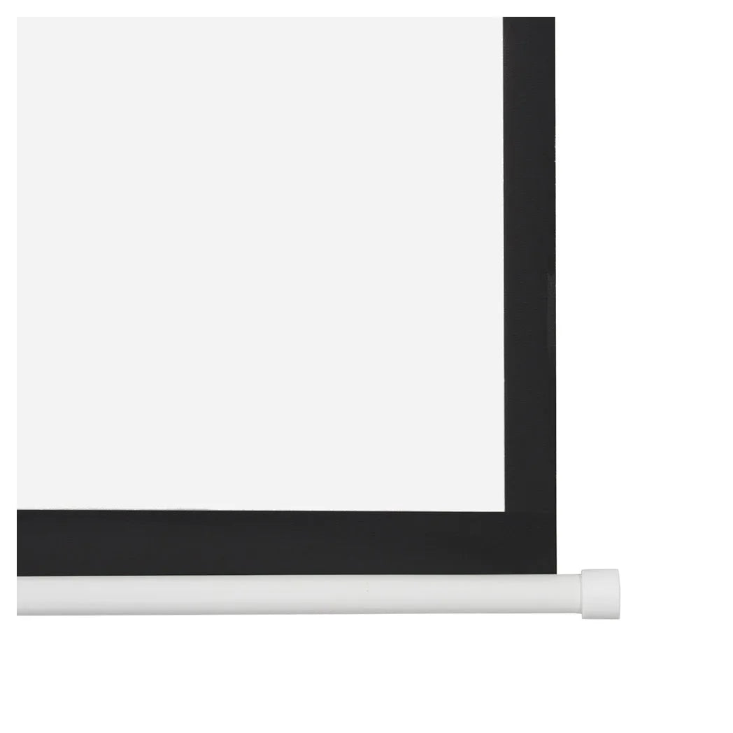 UK Plug, 100 inch 16:9 Aspect Ratio Manual Self-locking Warp Knitted White