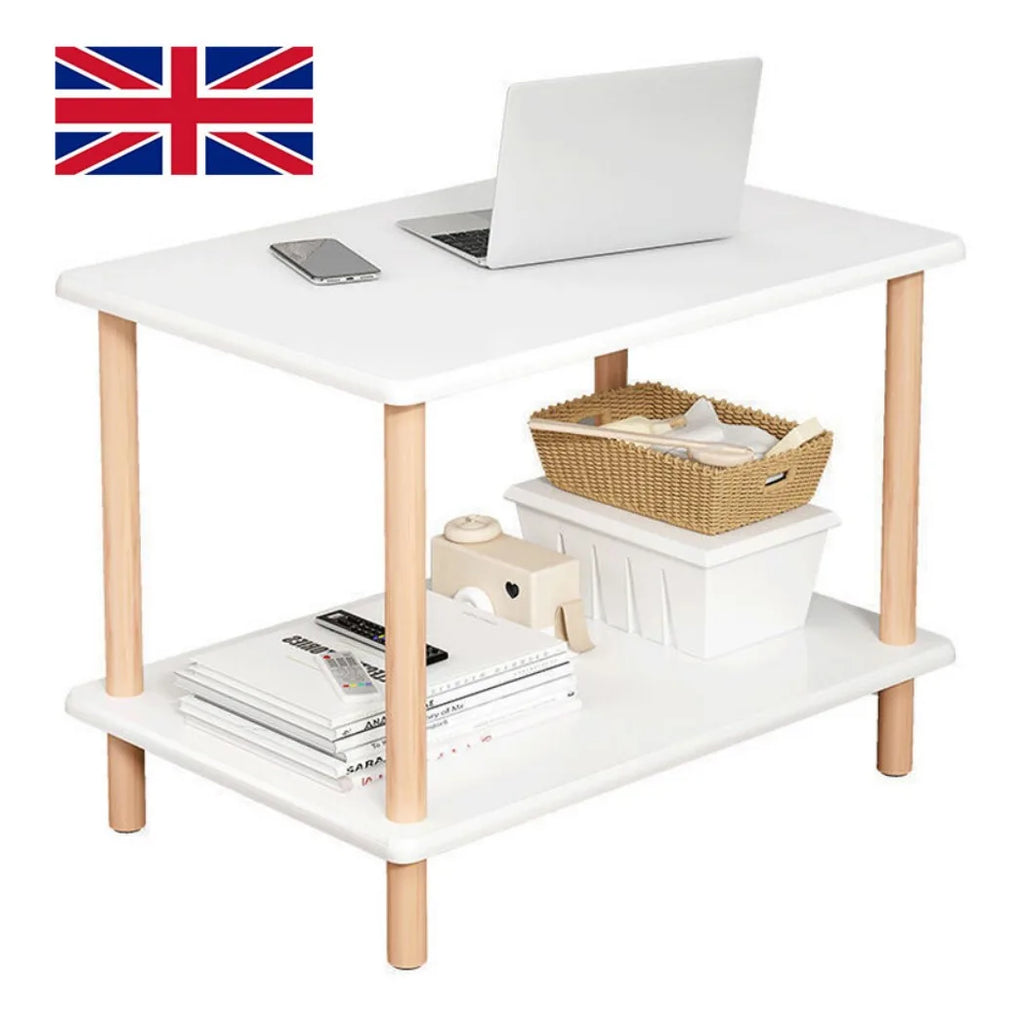 Narrow End Table for Living Room Small Side Table Bedside Tables White UK