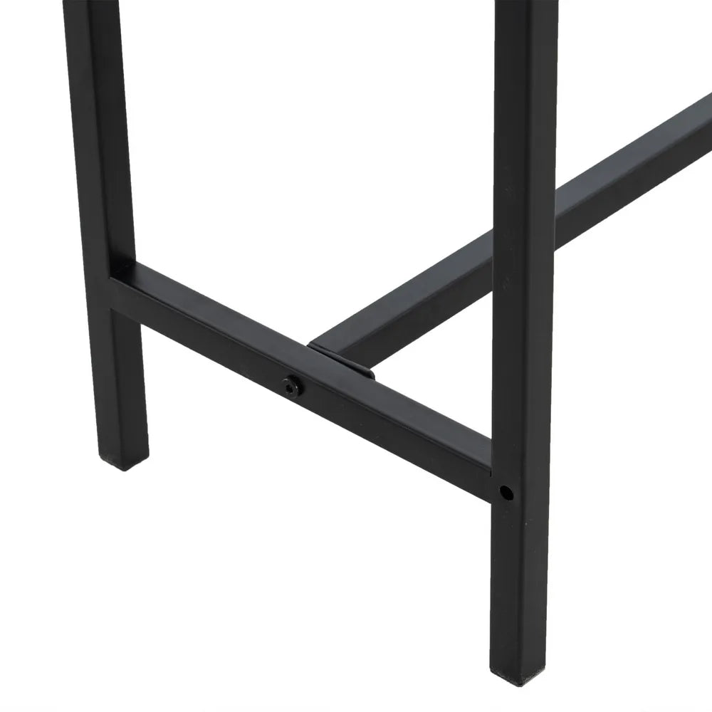 Industrial Style Porch Table Single Layer Black Oak Triamine Board [105 * 30 * 71cm]
