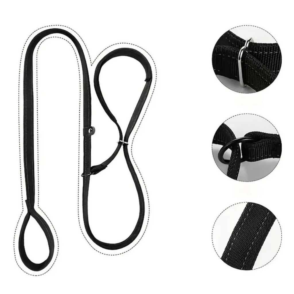 Figure of 8 Dog Lead Dog Lead with Soft Comfy Padded Loop Handle and Nose Pads