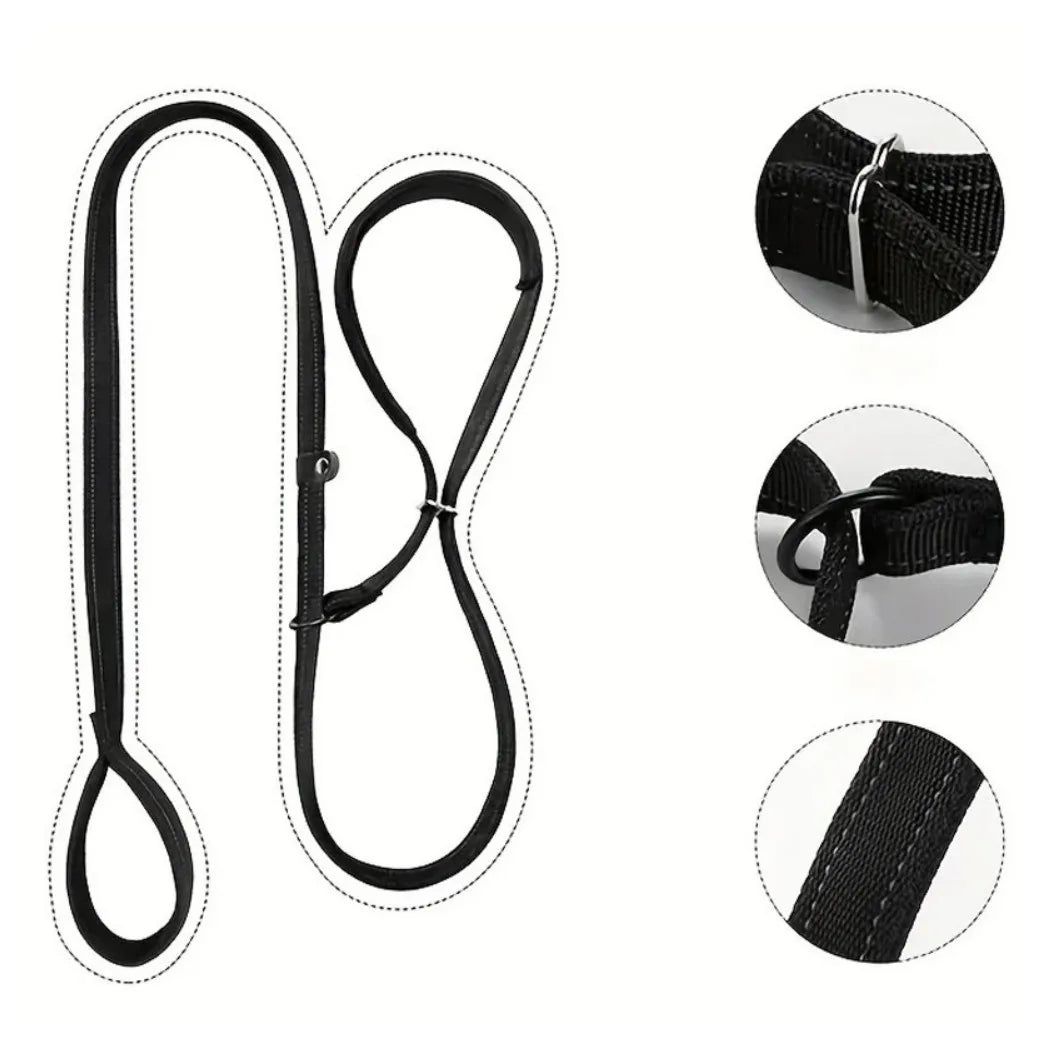 Figure of 8 Dog Lead Dog Lead with Soft Comfy Padded Loop Handle and Nose Pads
