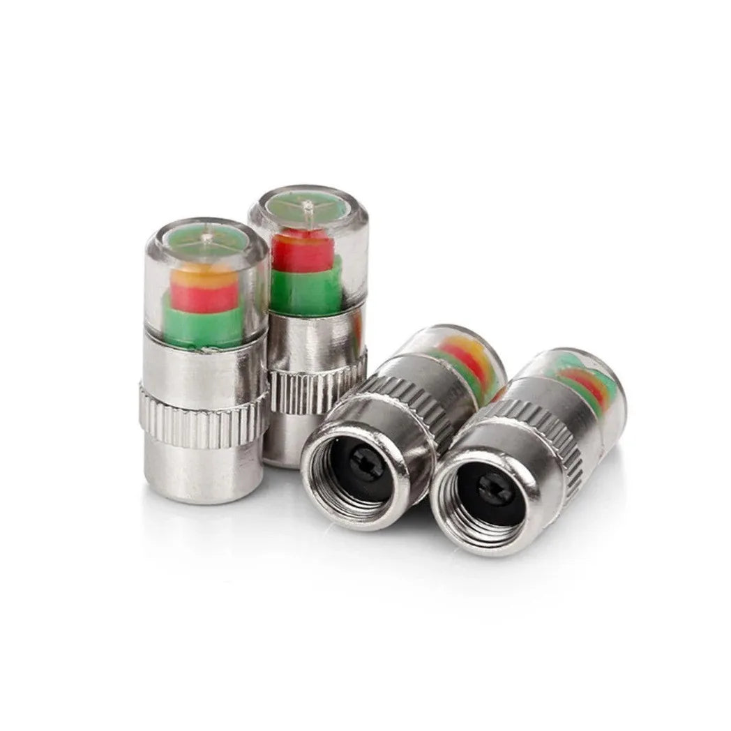 4x Car Valve Tyre Caps Dust Monitor Wheel Pressure Tire Air Sensor