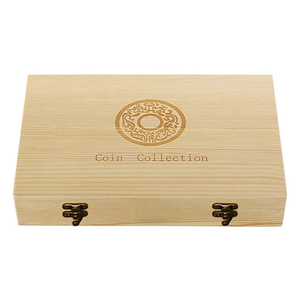 100Pcs Coins Display Storage Box Case Capsules-Wooden For Collectible Coin UK