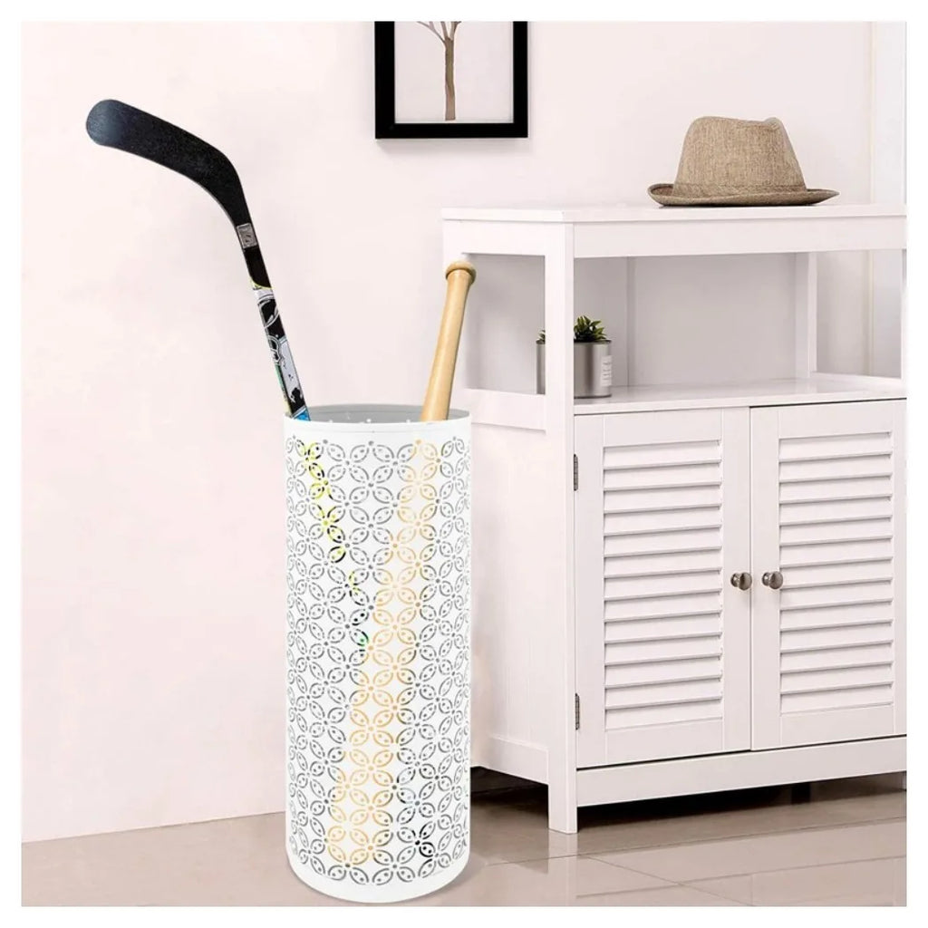 Umbrella Holder Stand Metal Home Storage Rack Walking Stick Rain Water Drip Tray-Black