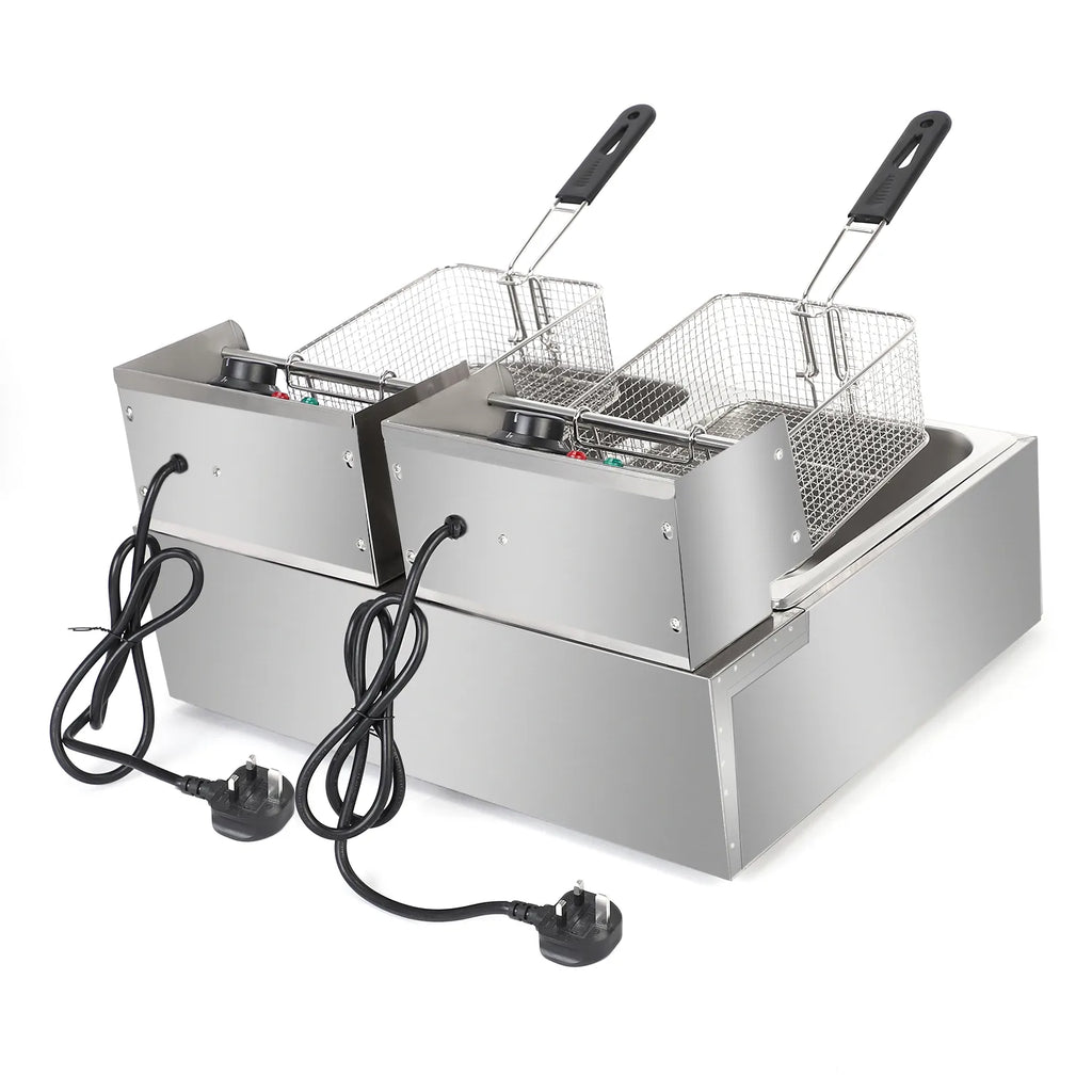 ZOKOP EH82 2500W 220-240V 12.7QT/12L Stainless Steel Double Cylinder Electric