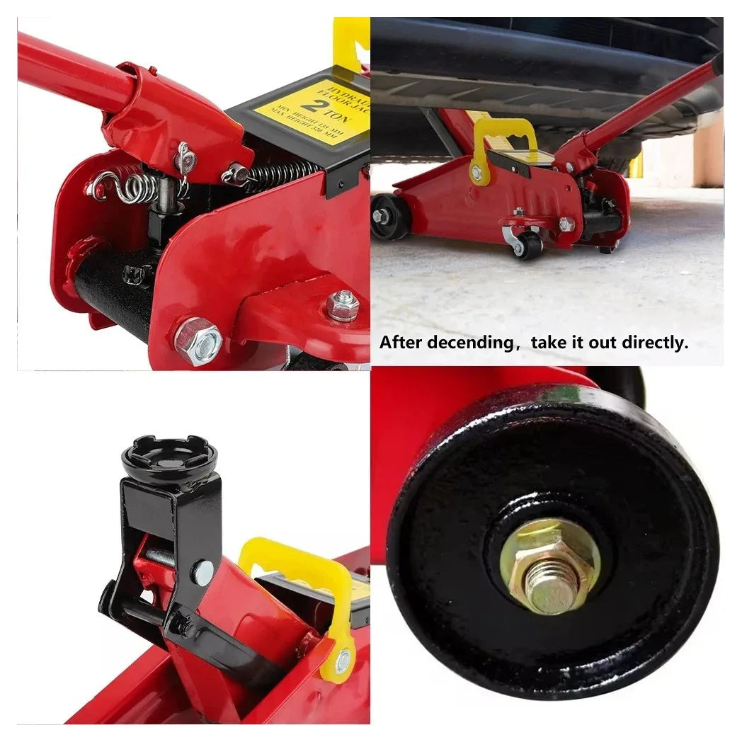 2 Ton Tonne Hydraulic Trolley Floor Jack With Plastic Storage Carry Case Car Van