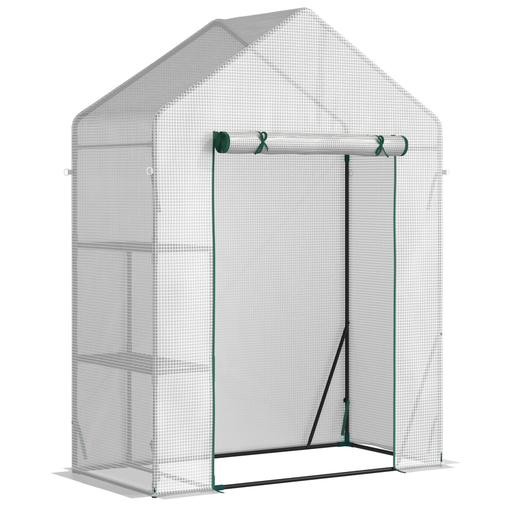 Greenhouse for Outdoor, Portable Gardening Plant Grow House with Shelf Outsunny