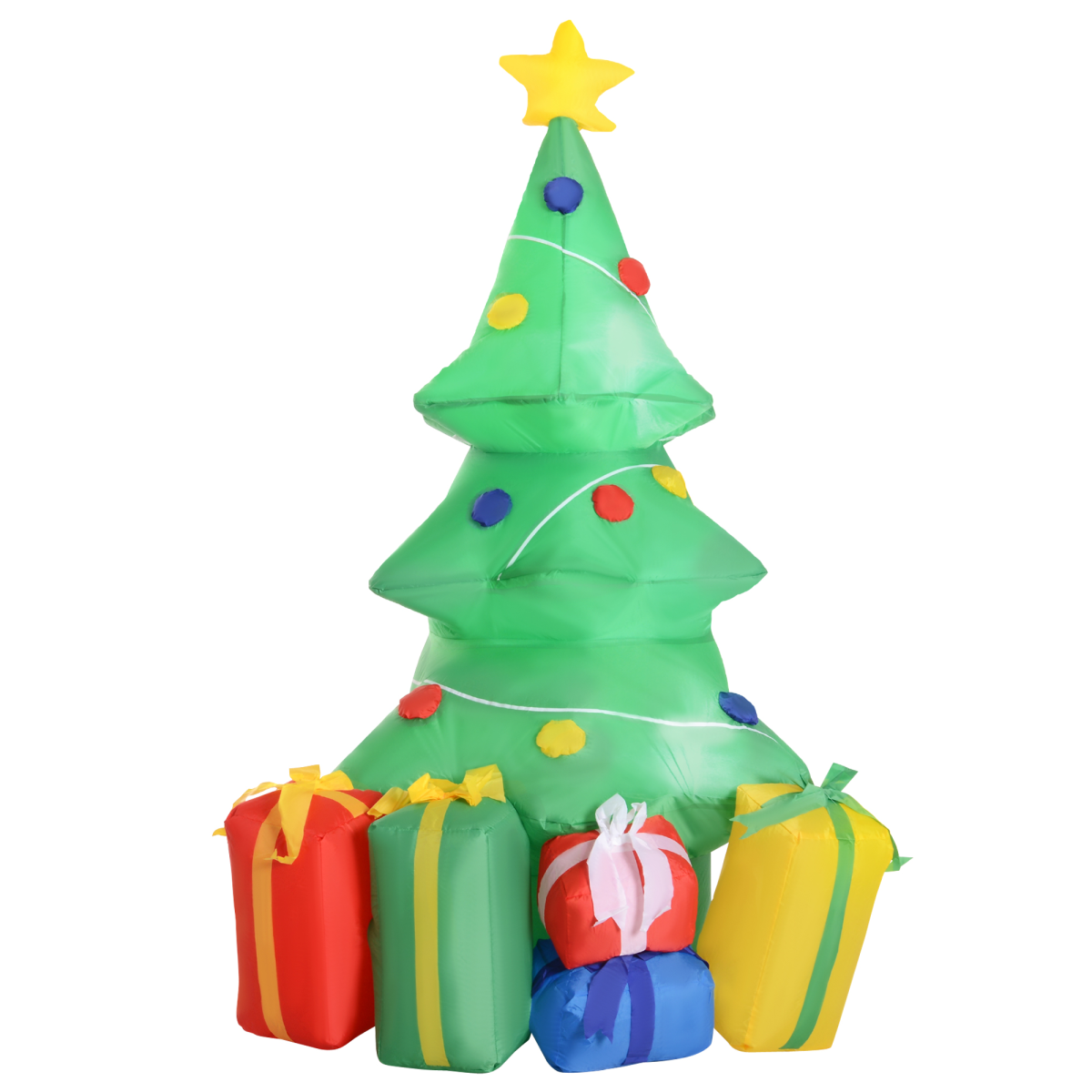 5ft Inflatable Christmas Tree Xmas Air Blown  LED Lawn Yard Outdoor Ornaments