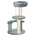 Cat Tree Scratcher Kitty Activity Play Center Post 2 Perch w/ Hanging Sisal Rope