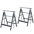 2xTelescopic Builders Trestle Work Bench-Black