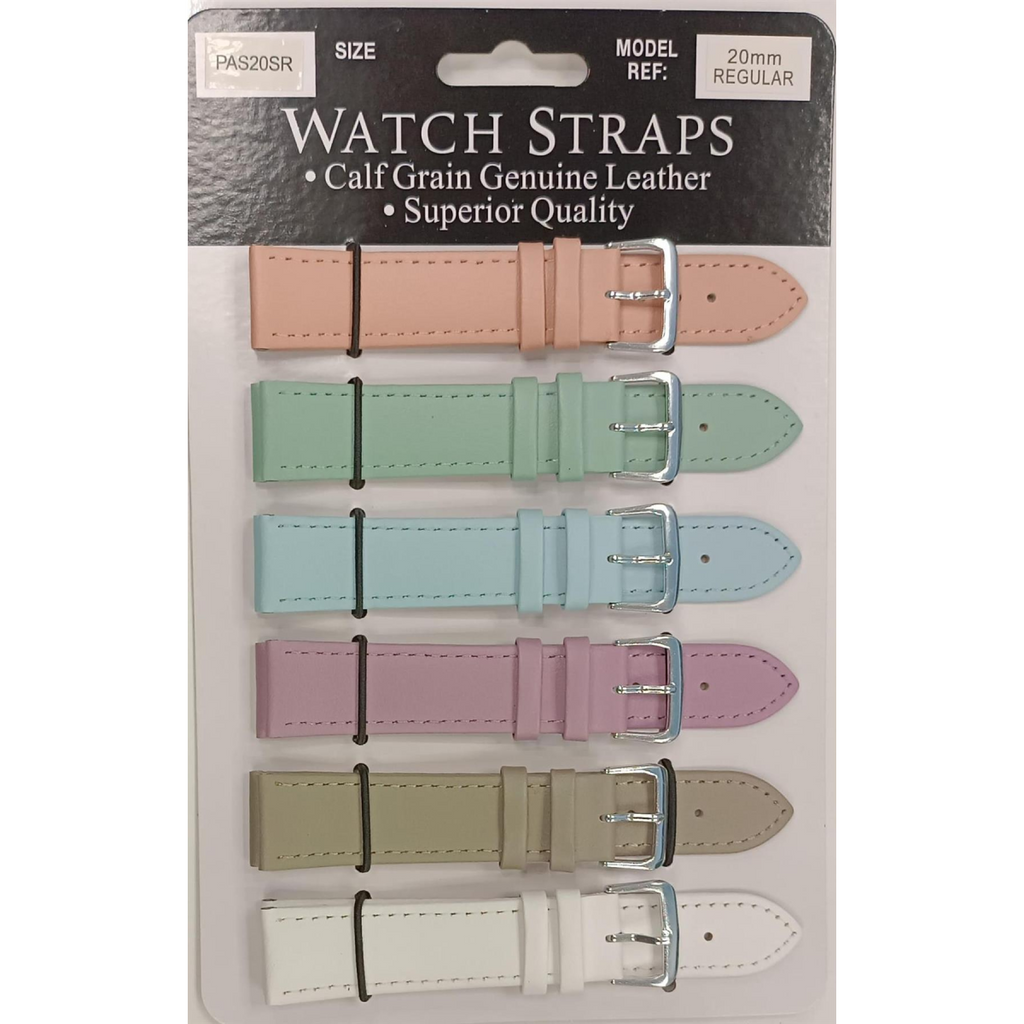 PASSR Sun Mixed Pastille Colour Calf Leather Watch Straps Regular card of 6