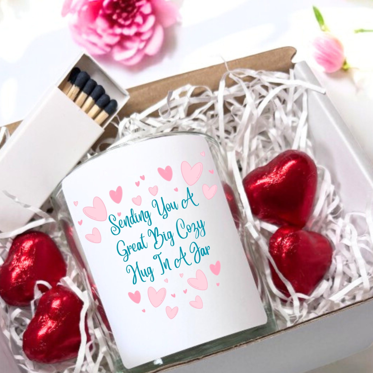 Sending You A Great Big Cozy Hug In A Jar Candle Gift Set