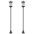 Outsunny LED Outdoor Solar Post Lights, Waterproof IP44, Cool White, 2 Pack
