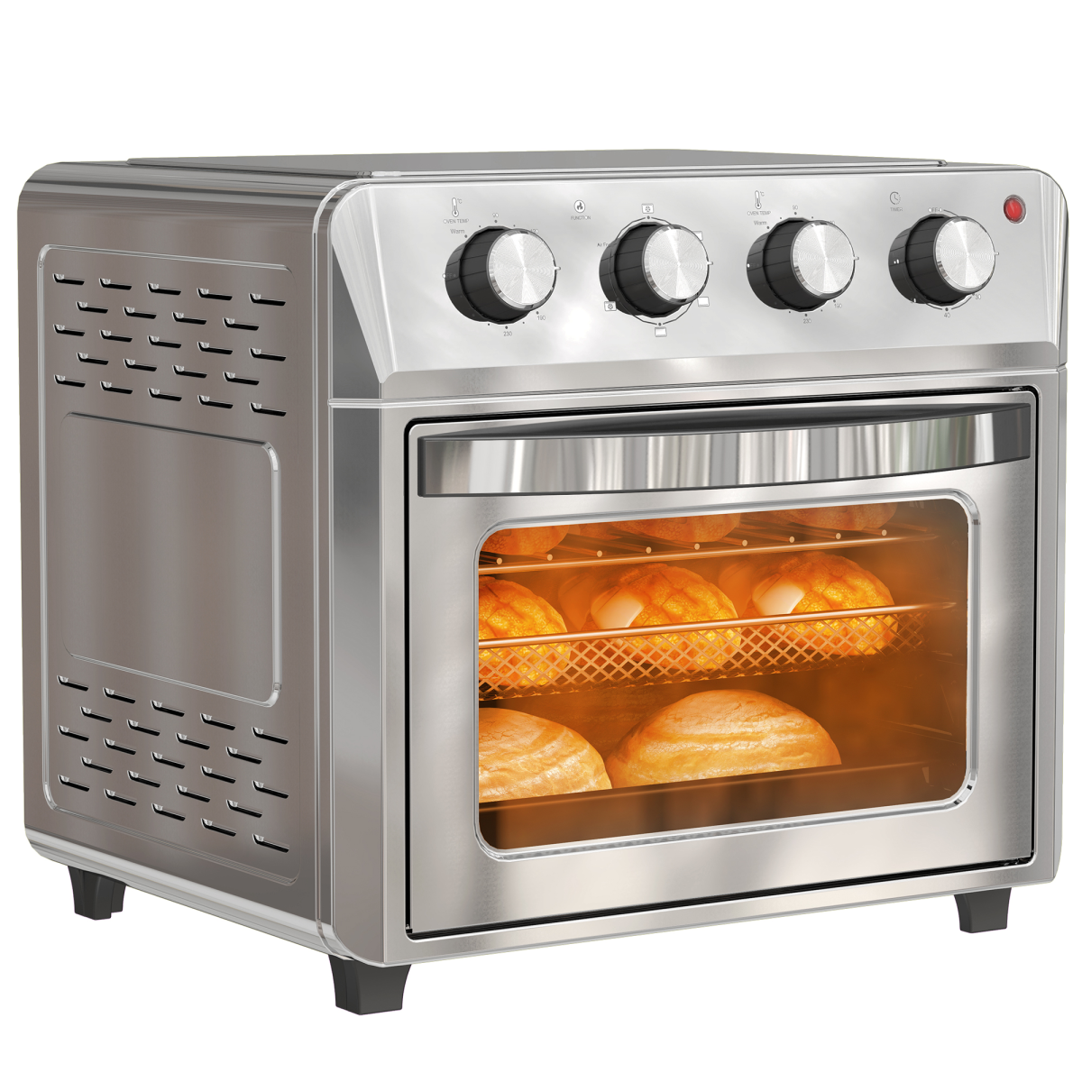 HOMCOM 24L Air Fryer Oven, Small Electric Oven, Grill, Roast, Bake, 1600W