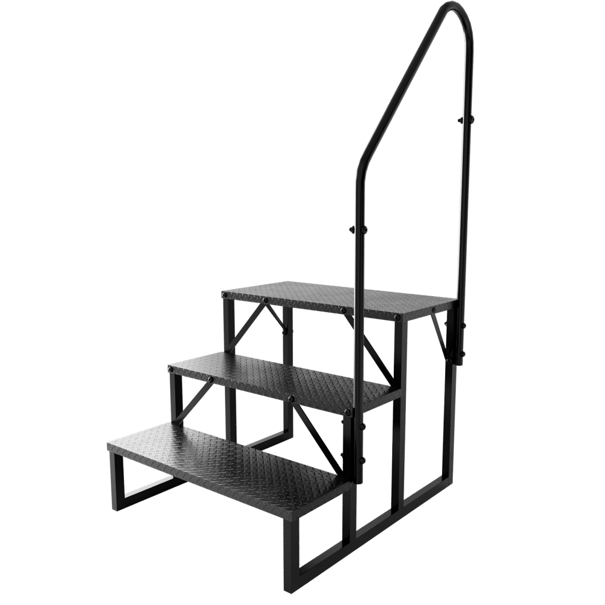 RV Step Stool, 3 Step Ladder, Hot Tub Steps with Handrail