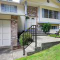 [Same Code：55022277 82359152]Artisasset Matte Black Outdoor 2-Step Iron Handrail