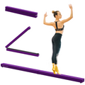 HOMCOM Balance Beam Trainer Fold Performance Gymnastics Suede Purple 2.4M Home
