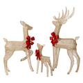 3-Piece Lighted Christmas Reindeer Family Set Outdoor Decorations