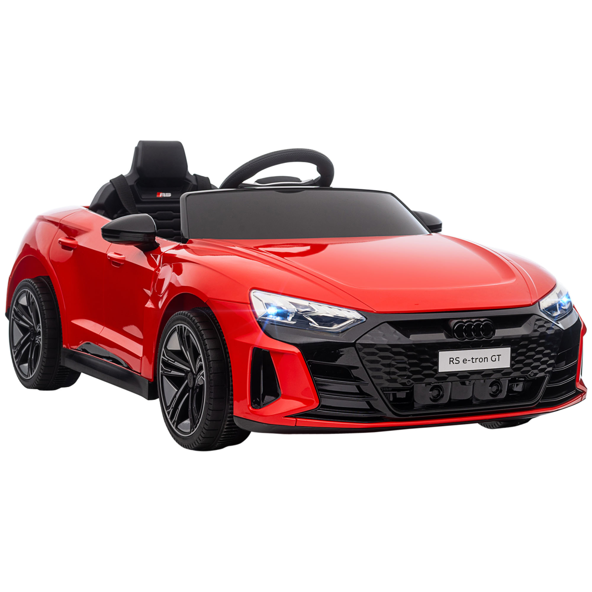 Audi RS e-tron GT Licensed 12V Kids Electric Car with Remote Horn Music, Red