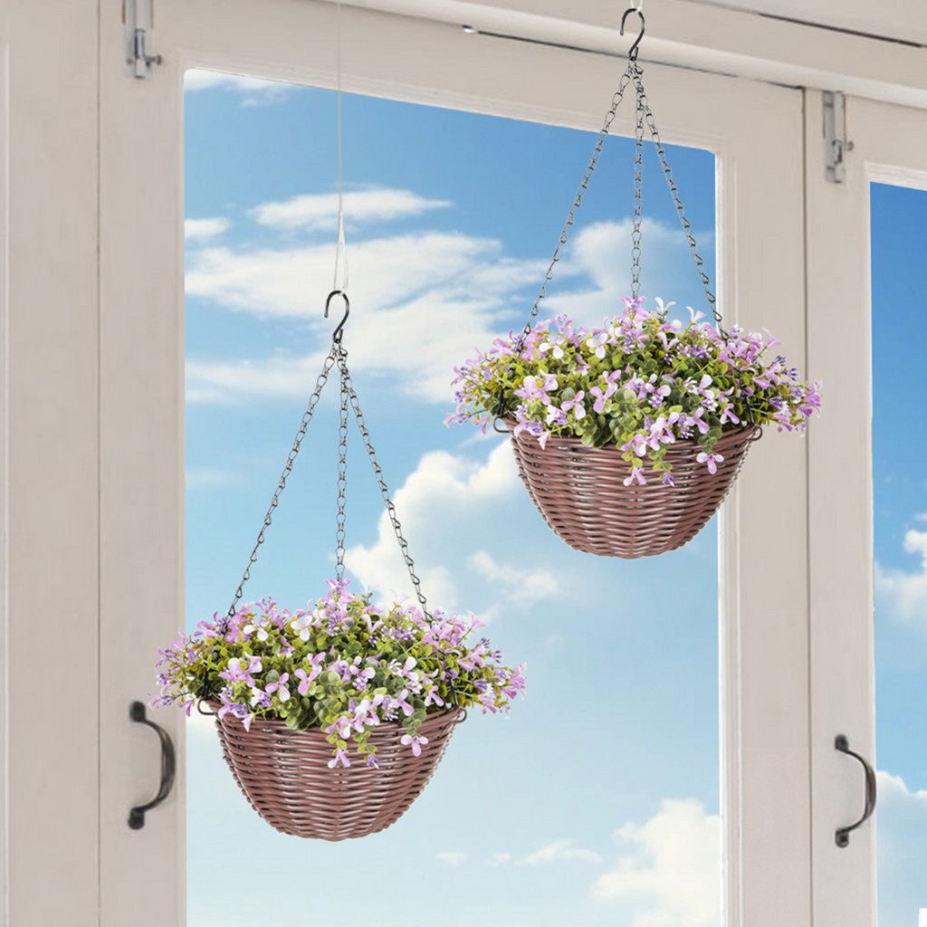 Artificial hanging basket