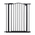 74-80cm Adjustable Metal Pet Gate Safety Barrier w/ Auto-Close Door Black