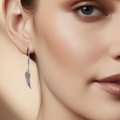 Angel Feather Drop Earrings - Thinking Of You Gift
