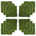 12PCS Artificial Boxwood Wall Panels 20" x 20" Grass Screen Milan Grass