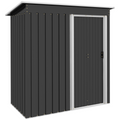 Outsunny 5 x 3ft Garden Storage Shed Sliding Door Sloped Roof Tool Black