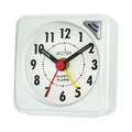 Acctim Ingot Quartz Travel Alarm Clock Light & Snooze White 25/738WBX8