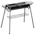 Outsunny Charcoal BBQ Grill with Griddle Plate, Black