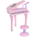 37 Key Musical Mini Piano Electronic Keyboard Microphone Stool Pink