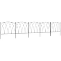 Outsunny 5PCs Decorative Garden Fencing Metal Border Edging