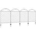 Garden Fencing Panels, 43in x 11.5ft Flower Bed Border Edging Animal Barrier