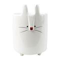 15cm Ceramic White Rabbit Pen Pot Holder