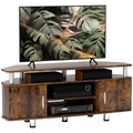 HOMCOM TV Unit Cabinet with Storage Shelves Entertainment Center Rustic Brown